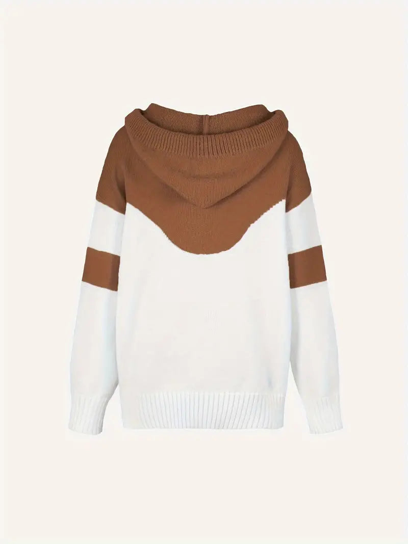 Blush Harmony Color-Block Hoodie