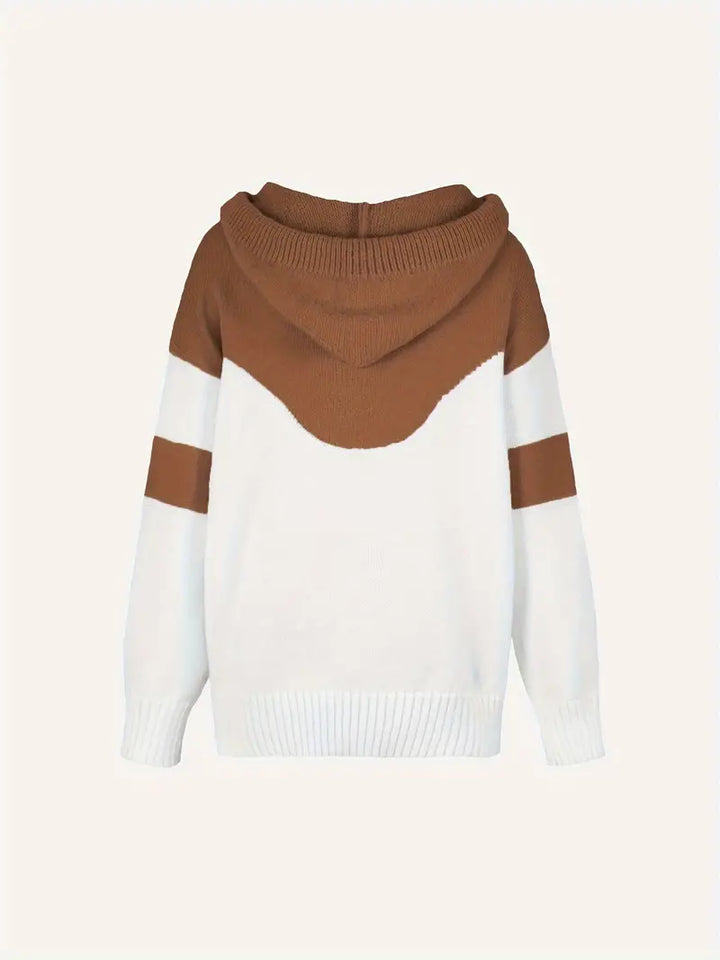 Blush Harmony Color-Block Hoodie