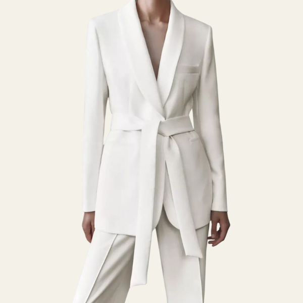 Monu London™ White Chique  Blazer Set