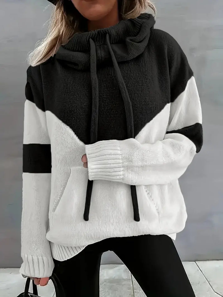 Blush Harmony Color-Block Hoodie