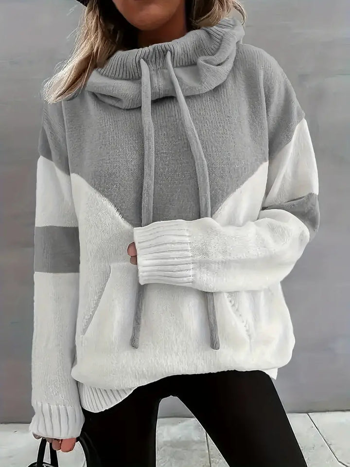 Blush Harmony Color-Block Hoodie