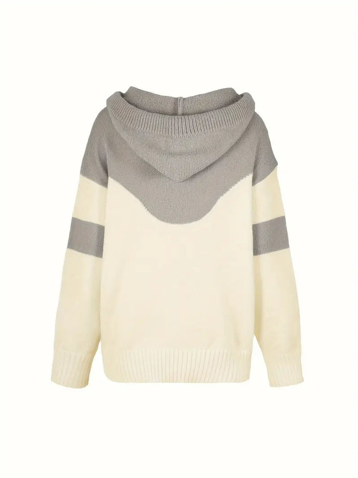 Blush Harmony Color-Block Hoodie