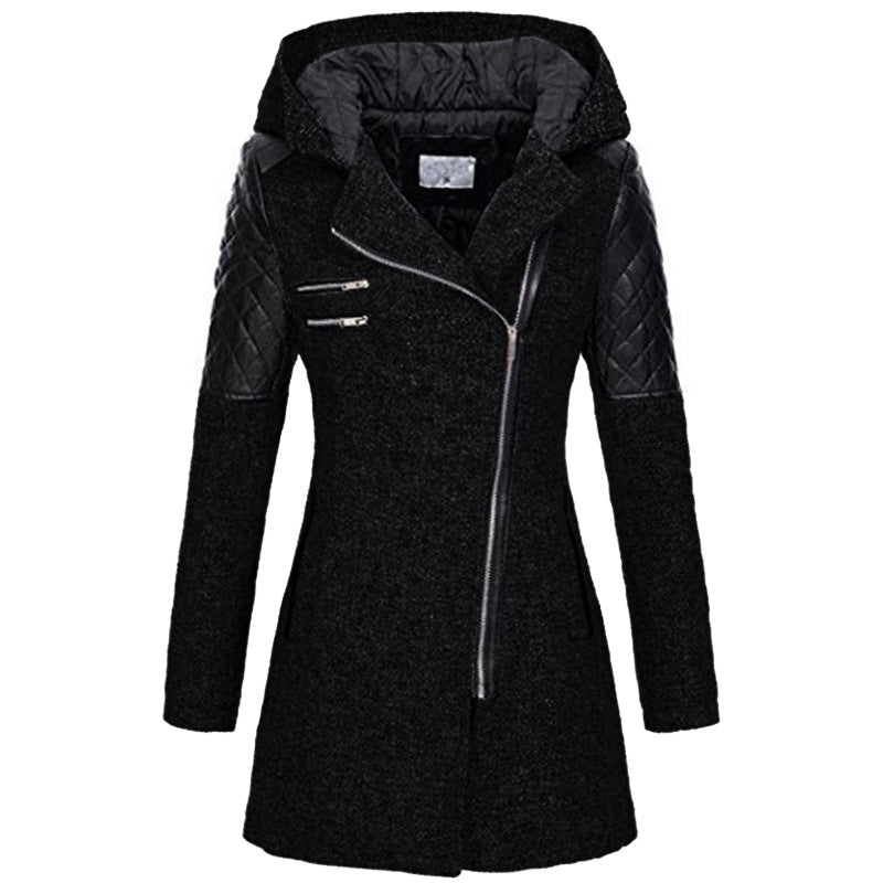 Alise - Stylish Slanted Zipper Winter Jacket