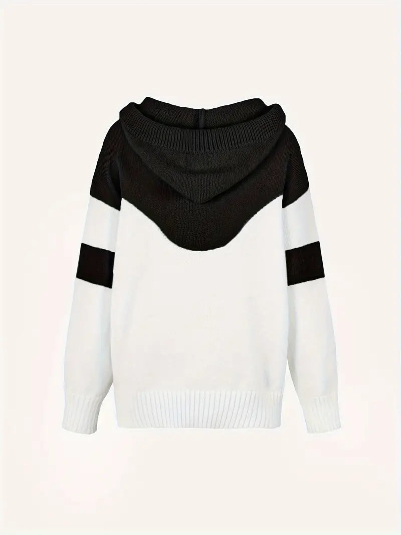 Blush Harmony Color-Block Hoodie