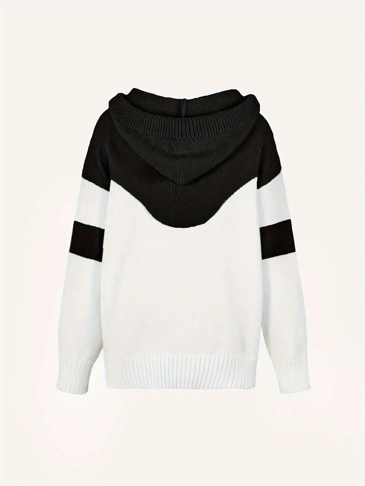 Blush Harmony Color-Block Hoodie