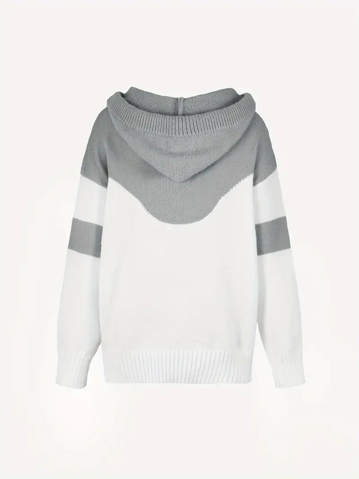 Blush Harmony Color-Block Hoodie