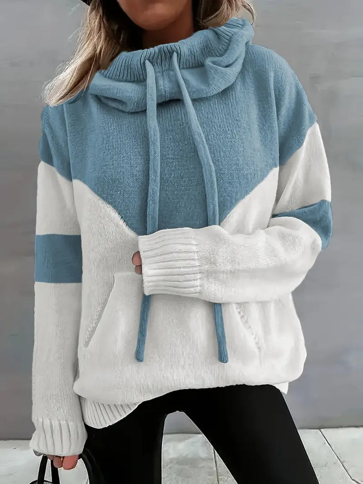 Blush Harmony Color-Block Hoodie
