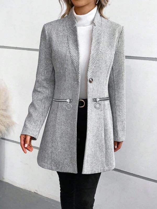 The Camden™ - Casual Grey Pocket Jacket