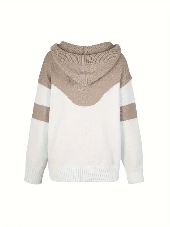 Blush Harmony Color-Block Hoodie