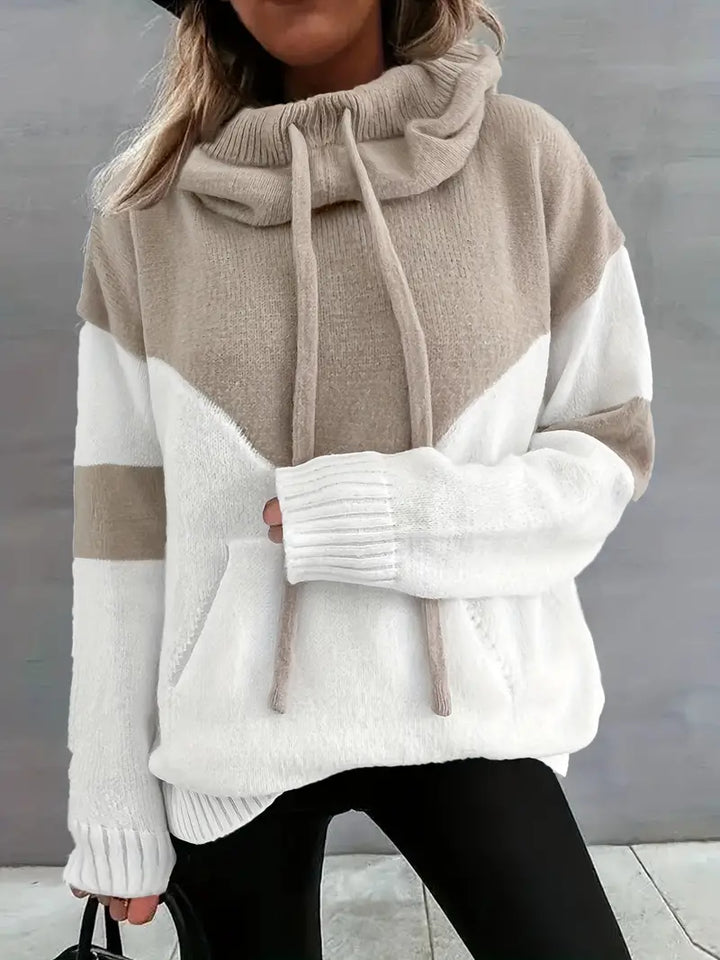 Blush Harmony Color-Block Hoodie
