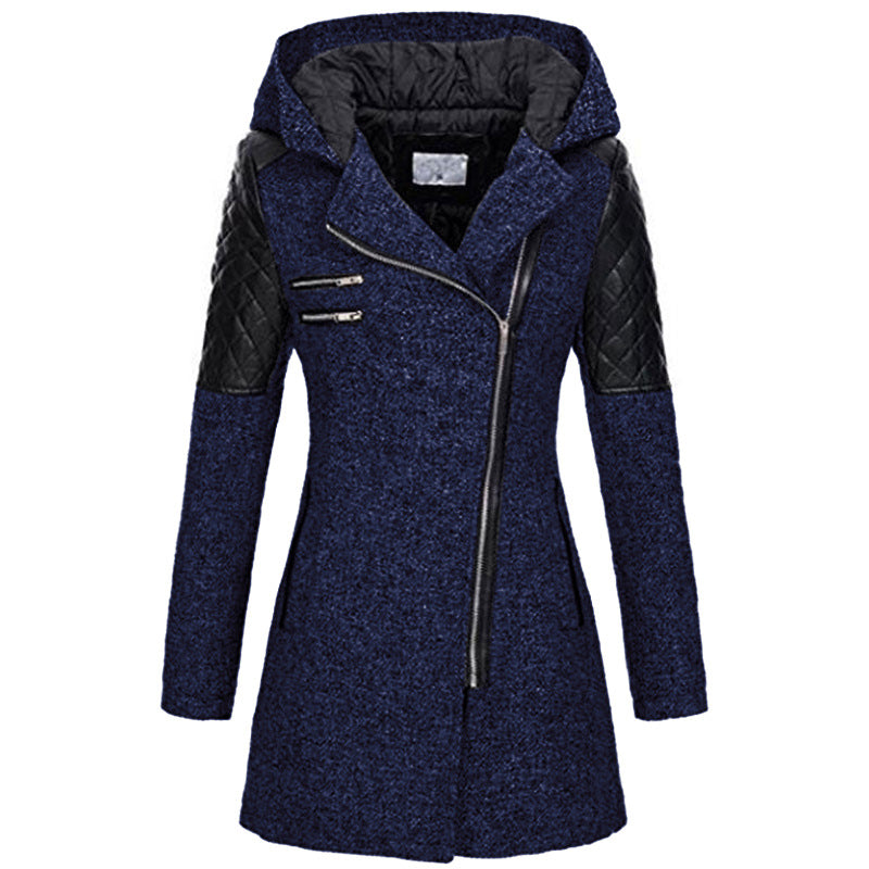 Alise - Stylish Slanted Zipper Winter Jacket