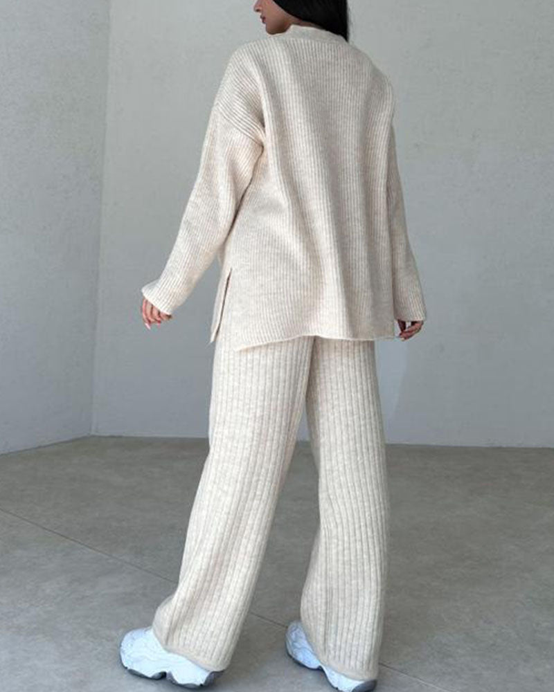 Andrea™ – Minimalist Chic Three-Piece Knit Set