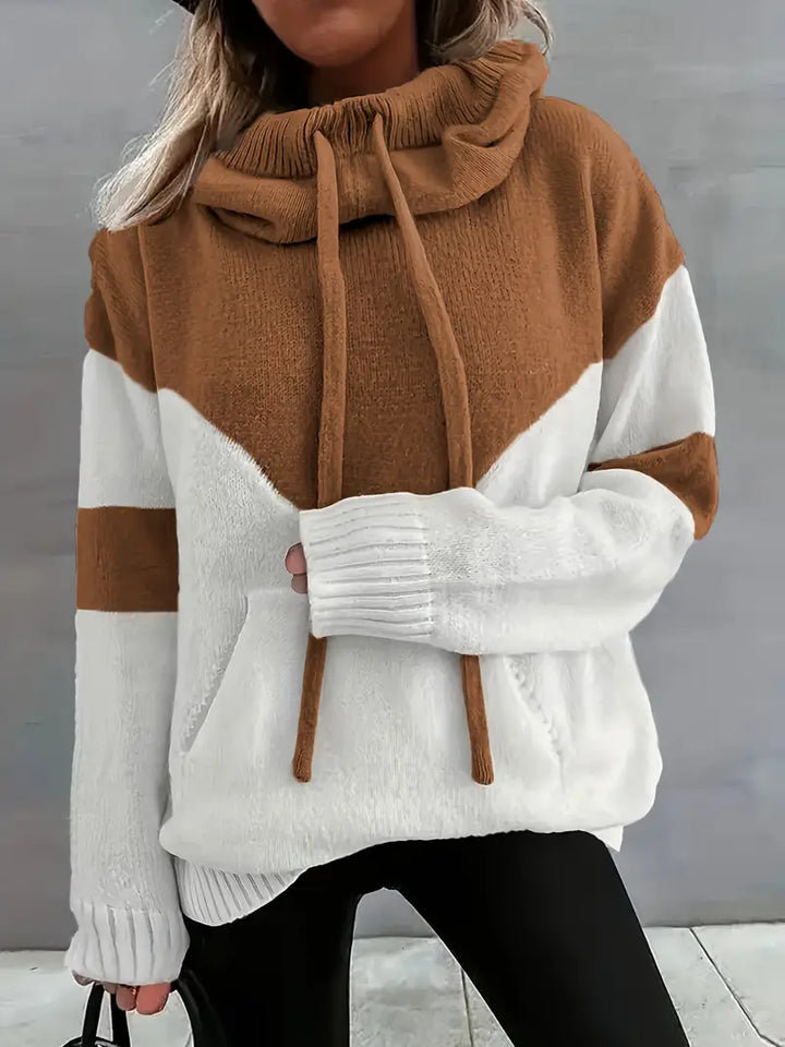 Blush Harmony Color-Block Hoodie