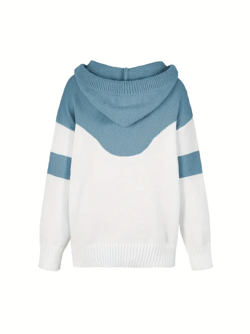 Blush Harmony Color-Block Hoodie