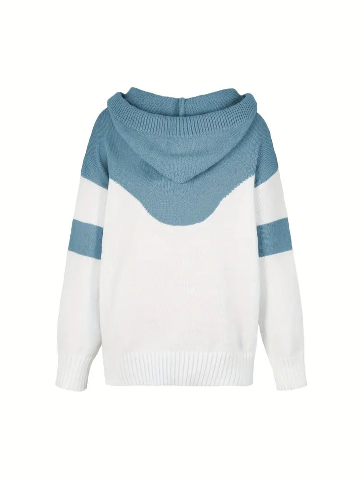 Blush Harmony Color-Block Hoodie