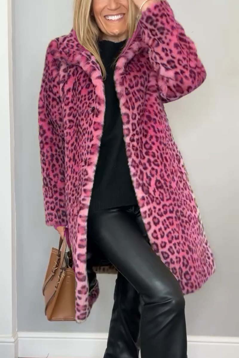 Katie™ - Stylish leopard long coat