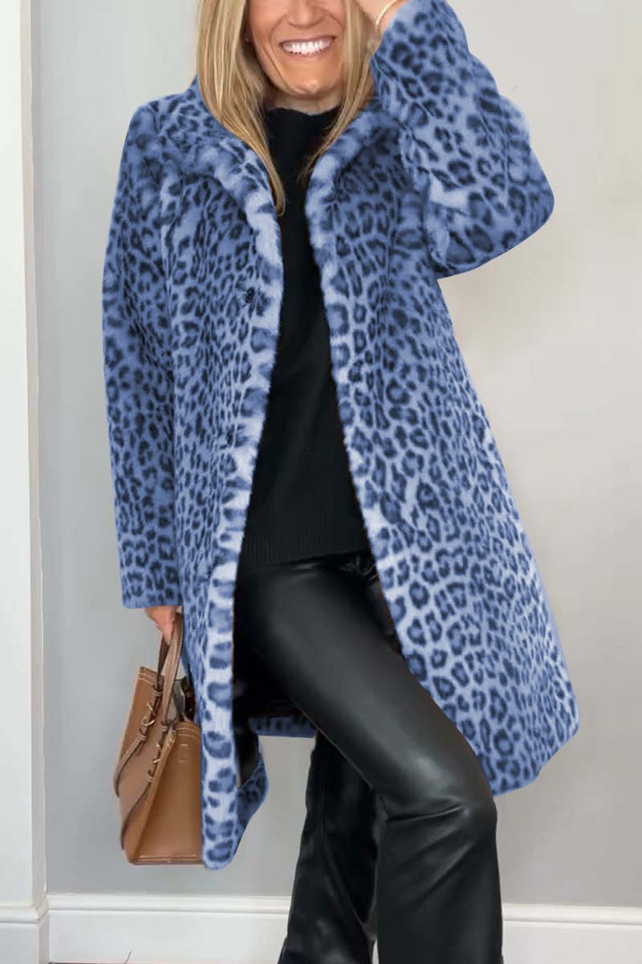 Katie™ - Stylish leopard long coat