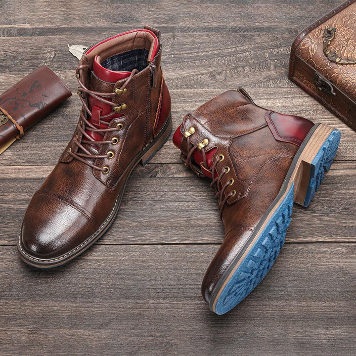 Cris™ | Pu leather oxford boots for men