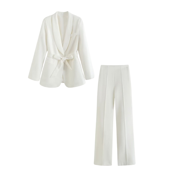 Monu London™ White Chique  Blazer Set