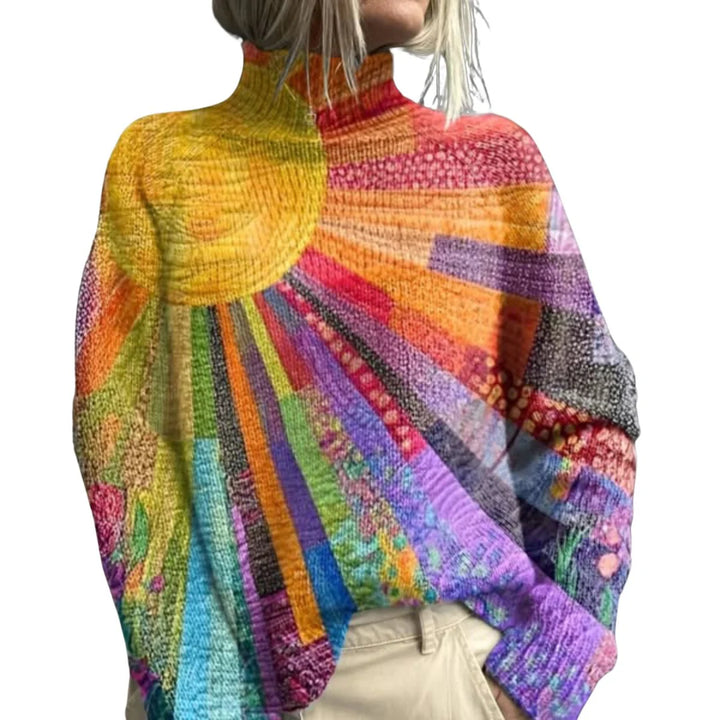 Evie™ - cheerful colorful turtleneck sweater