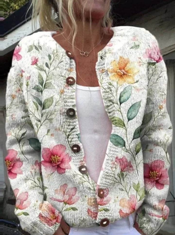 Kenza™ | Stylish Floral Print Cardigan
